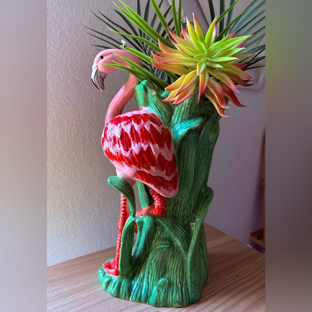 Ceramic Flamingo Vase